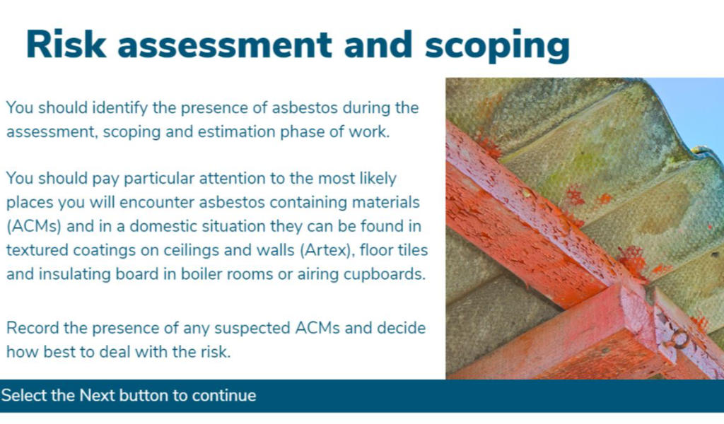 Asbestos awareness training course - screenshot 2