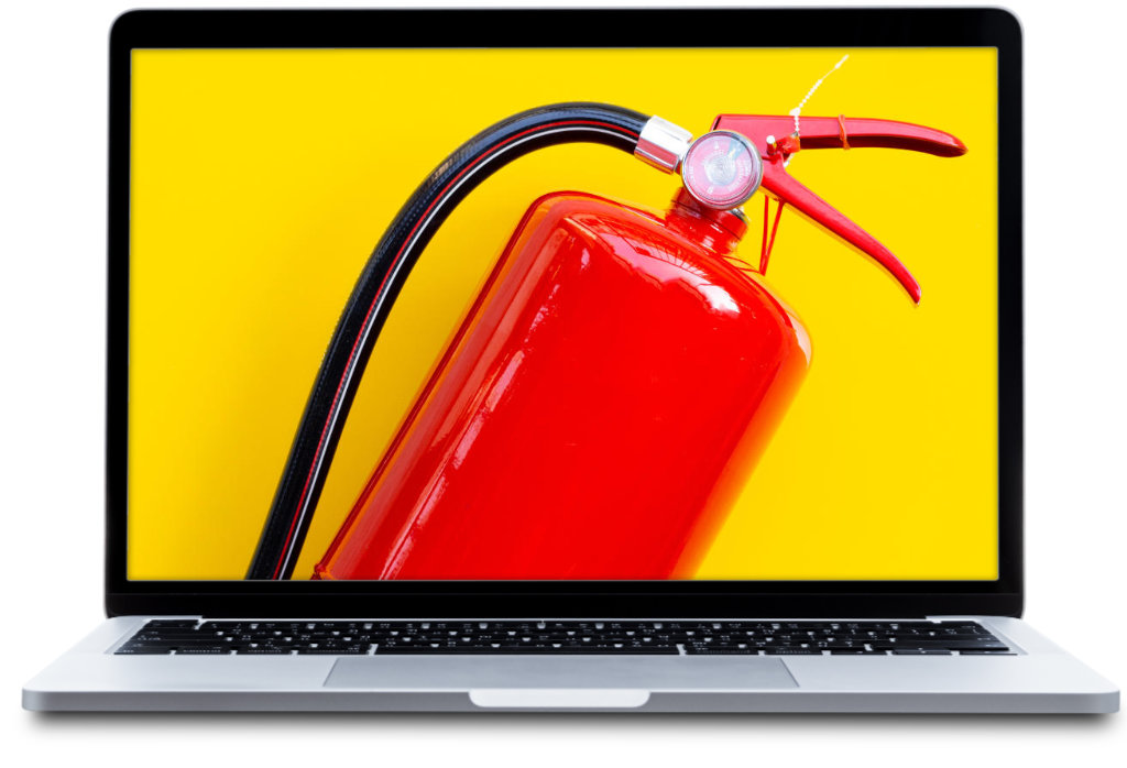 Fire Safety Training eLearning Course - laptop image